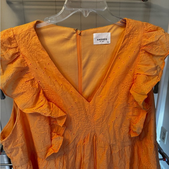 ANDREE BY UNIT Vibrant Orange Dress - Picture 2 of 4